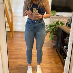 Abercrombie High rise super skinny ankle jeans size 26